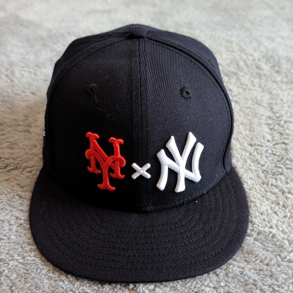 New Era 59FIFTY New York Mets & Yankees World Series 2000 Cap Black  Sz 7 5/8